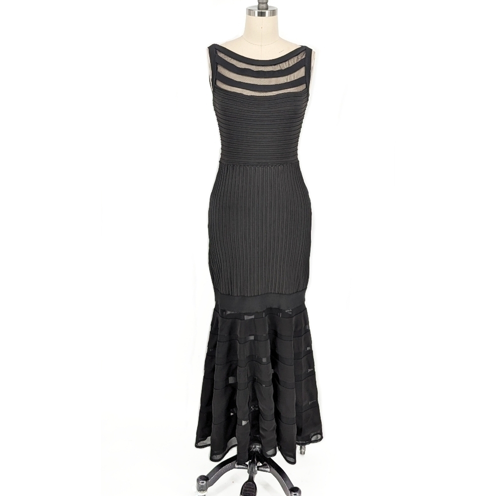 Women's Bandage Mermaid Midi Dress Black 2/4 punk goth wedding victorian preppy